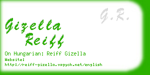 gizella reiff business card